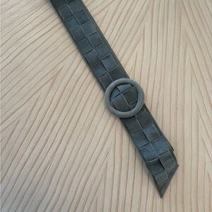 Vintage Gigi Moda Blue Suede Belt Italian